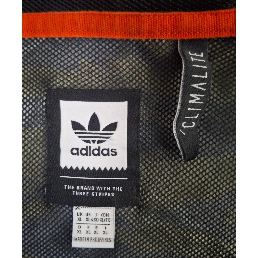 Adidas Originals Tiger Stripe Camo Windbreaker Jacket Men's XL Climalite Brown